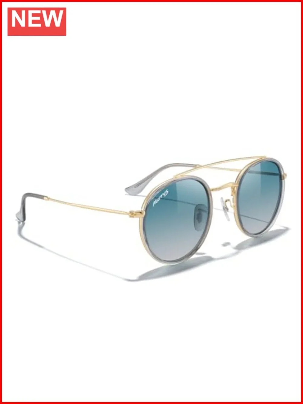 Retro Round Polarized Sunglasses Unisex Double Bridge